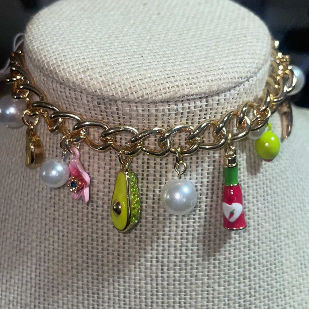 Betsey Johnson Gold Tone Snack Bracelet